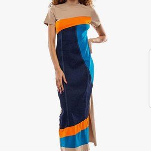 TOV Mixed Media Maxi Dress